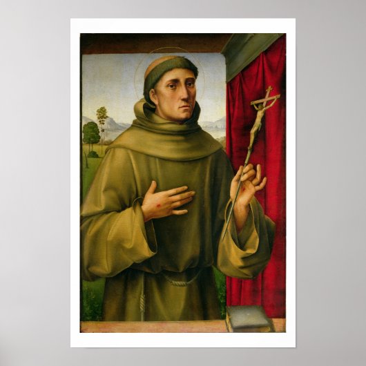 St. Francis of Assissi, c.1490 (tempera on panel) Poster (Vorne)