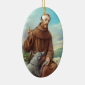 St. Francis Ornament w/Gebet (Rechts)