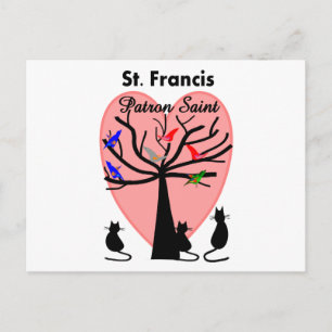 St. Francis Patron St. - Einzigartiger Baum und Ti Postkarte