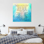 St. Francis' Prayer Canvas Print Leinwanddruck (Insitu (Schlafzimmer))