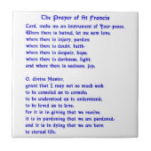 St Francis Prayer Fliese (Vorderseite)