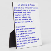 St Francis Prayer Fotoplatte (Seite)