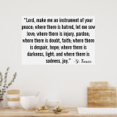 St. Francis Prayer Poster (Küche)