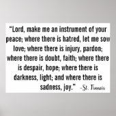 St. Francis Prayer Poster (Vorne)