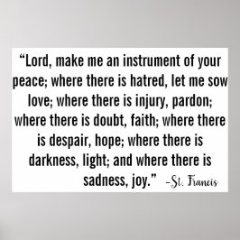 St. Francis Prayer Poster