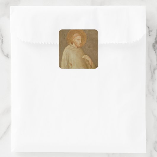 St. Francis Quadratischer Aufkleber (Tasche)