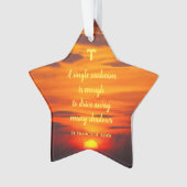 St Francis Quotes mit Franciscan Tau Cross Sunset Ornament (Vorderseite)