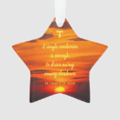 St Francis Quotes mit Franciscan Tau Cross Sunset Ornament (Vorderseite)