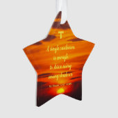 St Francis Quotes mit Franciscan Tau Cross Sunset Ornament (Vorderseite)