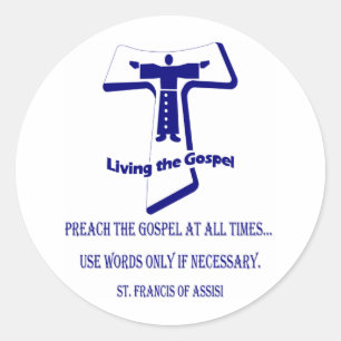St Francis Runder Aufkleber