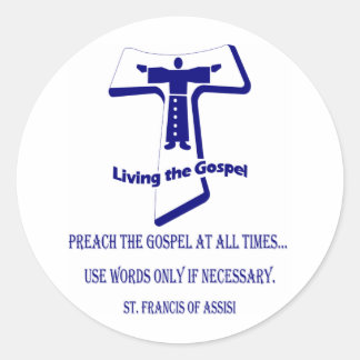 St Francis Runder Aufkleber