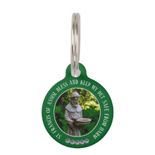 St Francis Safe Pet Protected Foto Custom Haustiermarke