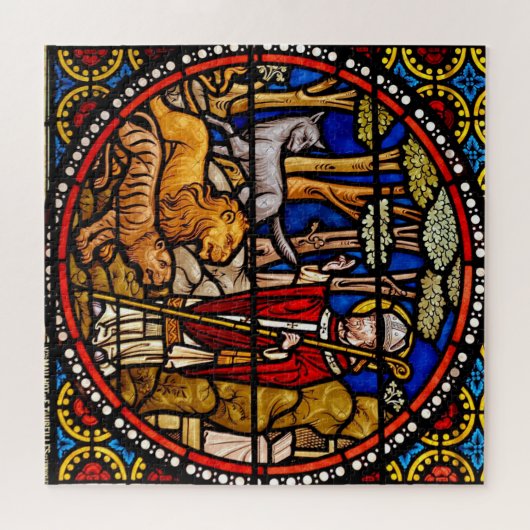 St. Francis Stached Glass Window Jigsaw Puzzle (Horizontal)