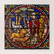 St. Francis Stached Glass Window Jigsaw Puzzle