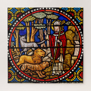 St. Francis Stached Glass Window Jigsaw Puzzle