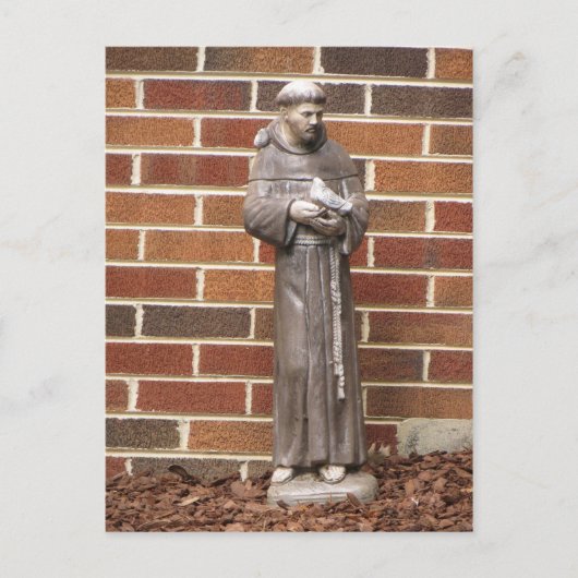 St. Francis Statue Postkarte (Vorderseite)