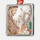 St Francis u. Tiere, Hut, Button, Ornament Aus Metall (Links)