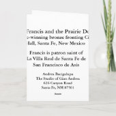 St Francis und der Präriehund Karte (Rückseite)