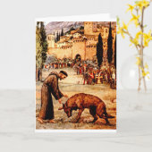 St Francis und der Wolf Karte (Gelbe Blume)