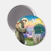 St Francis und Llama Baby Magnet (Vorderseite/Rückseite)
