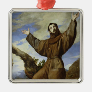 St Francis von Assisi 1642 Silbernes Ornament