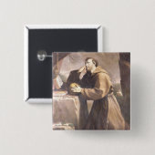 St Francis von Assisi am Gebet Button (Vorne & Hinten)