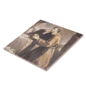 St Francis von Assisi am Gebet Fliese (Seite)