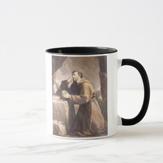St Francis von Assisi am Gebet Tasse (Rechts)
