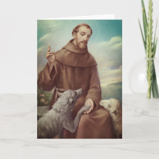 St. Francis von Assisi Animal Lover Karte (Vorderseite)