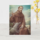 St. Francis von Assisi Animal Lover Karte (Gelbe Blume)