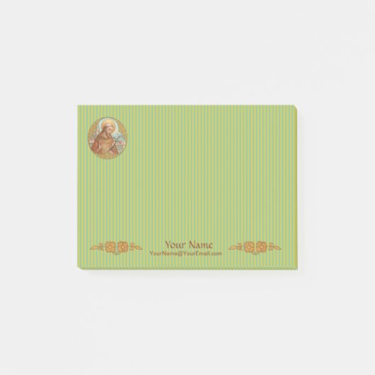 St. Francis von Assisi (BK 002) 4"x3" Post-it Klebezettel (Vorderseite)