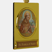 St. Francis von Assisi (BK 002) Banner-Ornament Gold (Rechts)