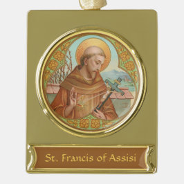 St. Francis von Assisi (BK 002) Banner-Ornament Gold