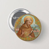 St. Francis von Assisi (BK 002) Button (Vorne & Hinten)