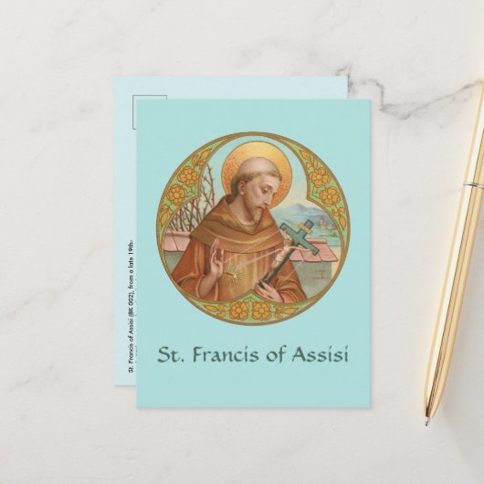 St. Francis von Assisi (BK 002) Postkarte (Vorderseite/Rückseite Beispiel)