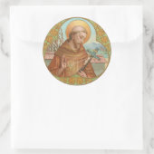 St. Francis von Assisi (BK 002) Runder Aufkleber (Tasche)