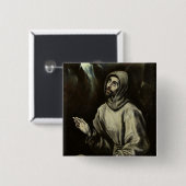 St Francis von Assisi Button (Vorne & Hinten)