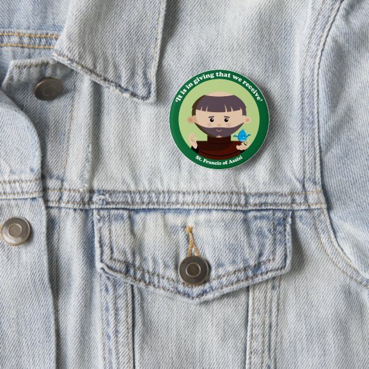 St Francis von Assisi Button (Beispiel)