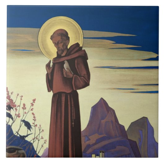 St. Francis von Assisi (Christlicher Heiliger) Fliese (Vorderseite)