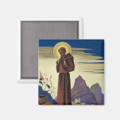 St. Francis von Assisi (Christlicher Heiliger) Magnet (Vorderseite/Rückseite)