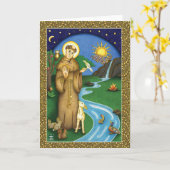 St. Francis von Assisi—Der Zwerg der Kreaturen Karte (Gelbe Blume)