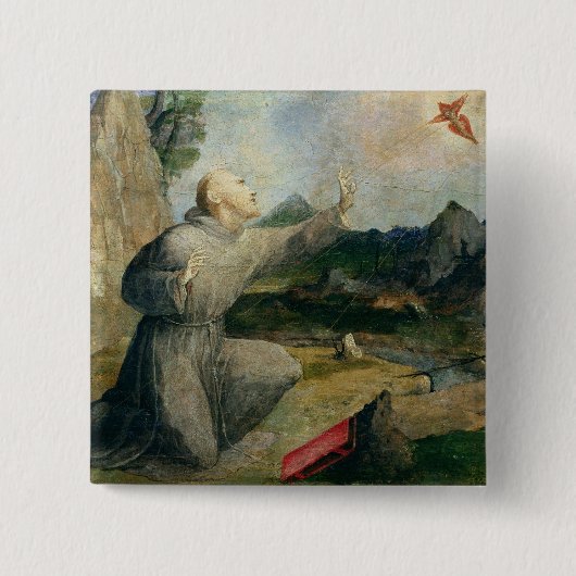 St Francis von Assisi die Schanden empfangend Button (Vorderseite)