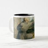 St Francis von Assisi die Schanden empfangend Zweifarbige Tasse (Vorderseite Links)
