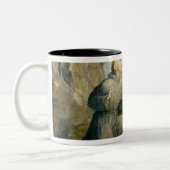 St Francis von Assisi die Schanden empfangend Zweifarbige Tasse (Links)