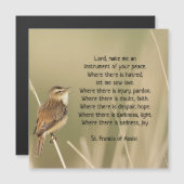 St. Francis von Assisi Gebet Bird Inspiration Magnetkarte (Vorne/Hinten)