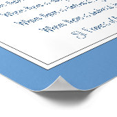 St. Francis von Assisi Gebet Blaue Libelle Poster (Ecke)