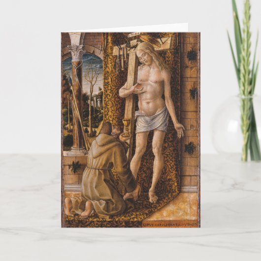 St. Francis von Assisi Gebet Christus Karte (Vorderseite)