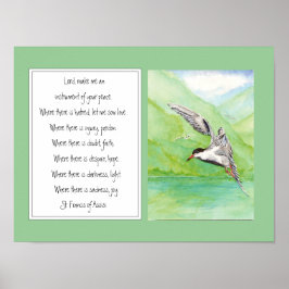 St. Francis von Assisi Gebet Common Tern Bird Poster