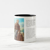 St Francis von Assisi-Gebet des Friedens Zweifarbige Tasse (Mittel)
