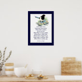 St. Francis von Assisi Gebet mit Magpie Bird Poster (Küche)